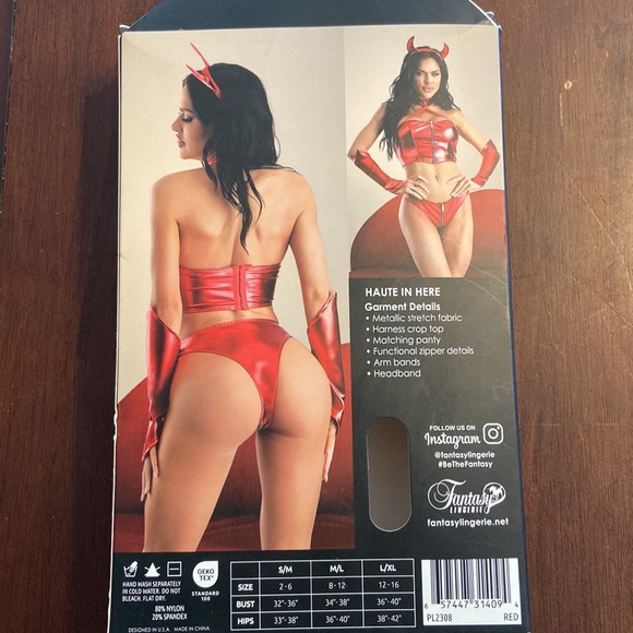 NWT Play fantasy lingerie sexy devil costume set - Picture 2 of 6